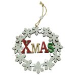 Ornament de brad Xmas, Embo, multicolor, lemn, 12 cm