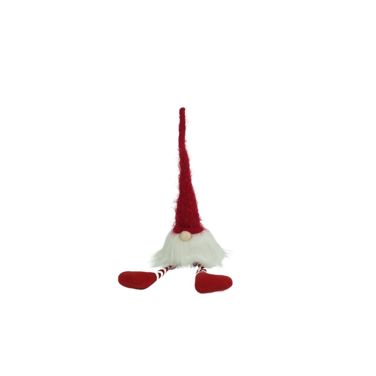 Ornament de Craciun spiridus, Embo, alb/rosu, textil, 52 cm - imagine 2