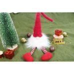 Ornament de Craciun spiridus, Embo, alb/rosu, textil, 52 cm - imagine 4