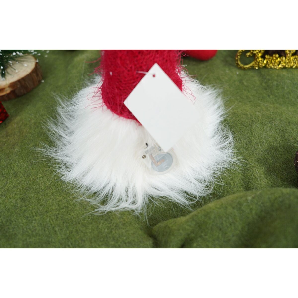 Ornament de Craciun spiridus, Embo, alb/rosu, textil, 52 cm - imagine 9