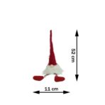 Ornament de Craciun spiridus, Embo, alb/rosu, textil, 52 cm - imagine 11