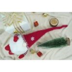 Ornament de Craciun spiridus, Embo, gri/alb, textil, 58 cm - imagine 8