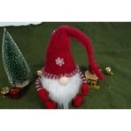 Ornament de Craciun spiridus, Embo, gri/alb, textil, 58 cm - imagine 12