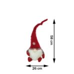 Ornament de Craciun spiridus, Embo, gri/alb, textil, 58 cm - imagine 13