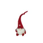 Ornament de Craciun spiridus, Embo, gri/alb, textil, 58 cm