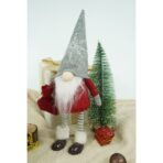 Ornament de Craciun spiridus, Embo, rosu/alb, textil, 42 cm - imagine 3