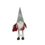 Ornament de Craciun spiridus, Embo, rosu/alb, textil, 42 cm