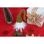 Ornament de Craciun spiridus, Embo, verde/alb, textil, 52 cm - imagine 4
