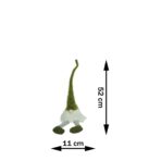 Ornament de Craciun spiridus, Embo, verde/alb, textil, 52 cm - imagine 9