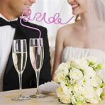 Pai de Plastic, Embo, Model Bride, Tematica Nunta, Diametru 0.5 cm, Roz - imagine 3