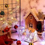 Panglică LED de Crăciun Embo Aurie, lungime 5 m , 50 LED-uri, Baterii, Alb Rece