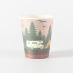 Set 10 Pahare, Embo, Imprimeu Camping, din Carton, 250 - 300 ml, 7.5 x 8.4 x 5.3 cm, Multicolor - imagine 2