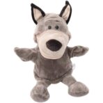 Papusa de Mana pentru Teatru de Papusi, Embo, din Plus, 25 x 10 x 8 cm, Model Lup, Bej - imagine 10