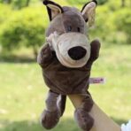 Papusa de Mana pentru Teatru de Papusi, Embo, din Plus, 25 x 10 x 8 cm, Model Lup, Bej - imagine 8