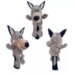 Papusa de Mana pentru Teatru de Papusi, Embo, din Plus, 25 x 10 x 8 cm, Model Lup, Bej - imagine 7