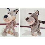 Papusa de Mana pentru Teatru de Papusi, Embo, din Plus, 25 x 10 x 8 cm, Model Lup, Bej - imagine 6