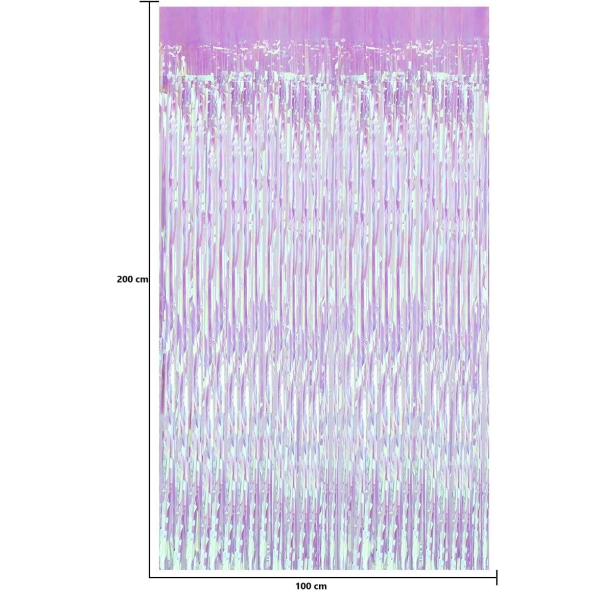 Perdea Franjurata, Embo, Model Decor Petrecere, pentru Fundal de Poze, Amenajare Colorata a Petrecerii, Dimensiune 100x200 cm, Roz - imagine 2