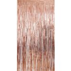 Perdea Franjurata, Embo, Model Decor Petrecere, pentru Fundal de Poze, Amenajare Colorata a Petrecerii, Dimensiune 100x200 cm, Roz Auriu