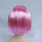 Peruca Cosplay, Embo, Tunsoare Bob cu Breton, pentru Carnaval, Halloween, Petreceri Tematice, din PET, Marime Universala, Roz Deschis - imagine 3