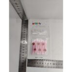 Set 6 Lumanari de Tort, Embo, Model Creion cu Inimioare, 5.9 x 1.1 cm, din Ceara, Roz - imagine 7