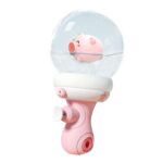 Jucarie de apa pentru copii, Embo, Multifunctional, Capacitate 300 mL, Model Purcelus, 9x9x17cm, Plastic, Roz