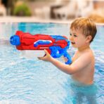 Pistol cu Apa, Embo, +6 Ani, Rezervor 1200 ml, din Plastic, 40 x 7 x 20 cm, Rosu/Albastru - imagine 4