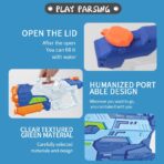 Pistol cu Apa pentru Copii, Rezervor, Pentru Piscina/Plaja, Embo, 6ani+,  3 duze, Multicolor, 1000ML - imagine 5