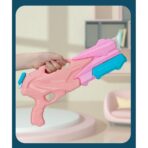 Pistol cu Apa pentru Copii, Rezervor, Pentru Piscina/Plaja, Embo, 6ani+,  3 duze, Roz, 770ML - imagine 3
