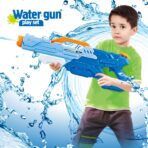 Pistol cu Apa pentru Copii, Rezervor, Pentru Piscina/Plaja, Embo, 6ani+, Albastru, 1500ML - imagine 5