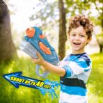 Pistol cu Apa pentru Copii, Rezervor, Pentru Piscina/Plaja, Embo, 6ani+, Albastru, 4 duze, 900ML - imagine 5