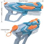 Pistol cu Apa pentru Copii, Rezervor, Pentru Piscina/Plaja, Embo, 6ani+, Albastru, 4 duze, 900ML - imagine 8