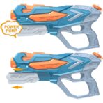 Pistol cu Apa pentru Copii, Rezervor, Pentru Piscina/Plaja, Embo, 6ani+, Albastru, 4 duze, 900ML - imagine 9