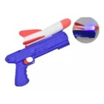 Pistol de Jucarie, Embo, cu Lansator de Racheta, din Polistiren/Plastic, Lumina LED, +3 Ani, Albastru/Rosu - imagine 2