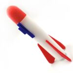 Pistol de Jucarie, Embo, cu Lansator de Racheta, din Polistiren/Plastic, Lumina LED, +3 Ani, Albastru/Rosu - imagine 3