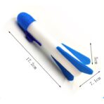 Pistol de Jucarie, Embo, cu Lansator de Racheta, din Polistiren/Plastic, Lumina LED, +3 Ani, Rosu/Albastru - imagine 2