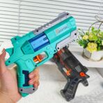 Pistol Manual cu Apa, Embo, Jucarie Pistol cu Apa Sigur Pentru Copii, Design Nou S-Shooter Atractiv, 23 x 14.5 cm, Verde - imagine 4