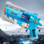 Pistol Manual cu Apa, Embo, Jucarie Pistol cu Apa Sigur Pentru Copii, Design Nou S-Shooter Atractiv, 23 x 14.5 cm, Albastru - imagine 2