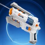 Pistol Manual cu Apa, Embo, Jucarie Pistol cu Apa Sigur Pentru Copii, Design Nou S-Shooter Atractiv, 23 x 14.5 cm, Alb - imagine 2