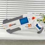 Pistol Manual cu Apa, Embo, Jucarie Pistol cu Apa Sigur Pentru Copii, Design Nou S-Shooter Atractiv, 23 x 14.5 cm, Alb - imagine 5