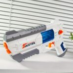 Pistol Manual cu Apa, Embo, Jucarie Pistol cu Apa Sigur Pentru Copii, Design Nou S-Shooter Atractiv, 23 x 14.5 cm, Alb - imagine 6