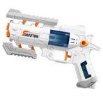 Pistol Manual cu Apa, Embo, Jucarie Pistol cu Apa Sigur Pentru Copii, Design Nou S-Shooter Atractiv, 23 x 14.5 cm, Alb