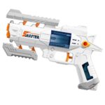 Pistol Manual cu Apa, Embo, Jucarie Pistol cu Apa Sigur Pentru Copii, Design Nou S-Shooter Atractiv, 23 x 14.5 cm, Alb