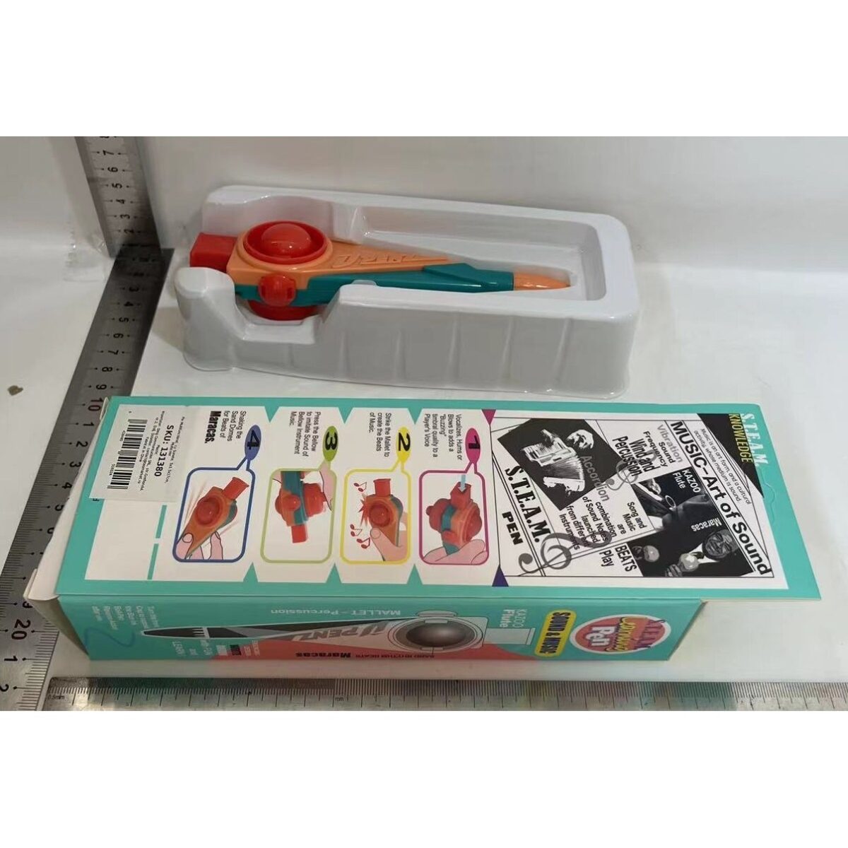 Pix Multifunctional, Embo, cu Sunete si Vibratii, 5x1.5x17cm, Multicolor - imagine 2