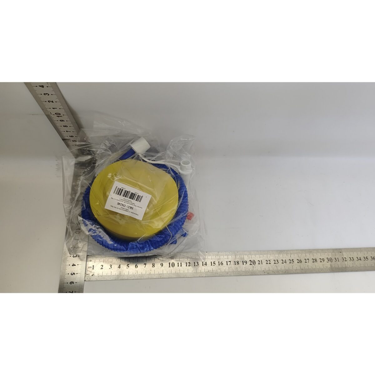 Pompa de picior, cu 3 adaptoare de valva, Air Step, Embo, Galben-Albastru - imagine 6