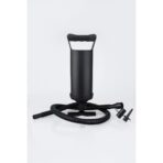 Pompa manuala pentru umflat obiecte gonflabile , colace , saltele , cu 3 adaptori pentru interconectare si furtun, negru, Embo - imagine 8