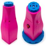 Pompa Electrica Pentru Umflat Baloane, din Plastic, cu Acumulator, Autonomie 3-4h, Portabila, Roz - imagine 3