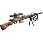 Pusca de Jucarie 98K Ultrarealista, Embo, Manuala, cu Luneta, 10 de Proiectile din Spuma Moale, 5 Cartuse, 103 cm, 14 ani+, Maro