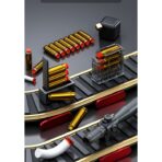 Pusca de Jucarie AWM Ultrarealista, Embo, Manuala, cu Luneta, 10 de Proiectile din Spuma Moale, 5 Cartuse, 106 cm, 14 ani+, Rosu - imagine 6