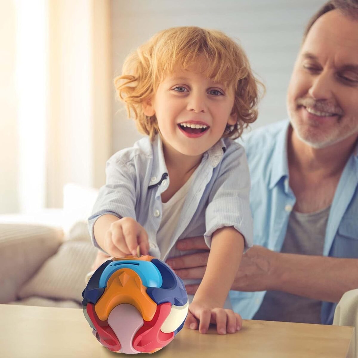 Pusculita Sub Forma de Minge, Embo, de Construit, se Asambleaza/Dezasambleaza, din Plastic, 16.5x16.5x16.5, Multicolor - imagine 5