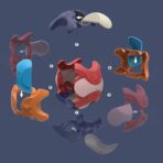 Pusculita Sub Forma de Minge, Embo, de Construit, se Asambleaza/Dezasambleaza, din Plastic, 16.5x16.5x16.5, Multicolor - imagine 7